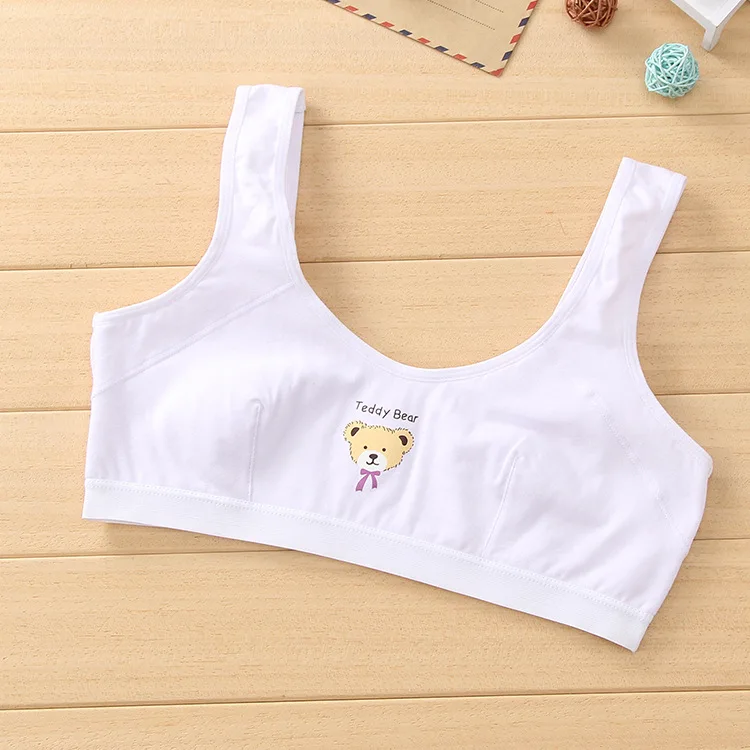 Girls underwear development period cotton sports vest elementary and middle school students without steel ring underwear