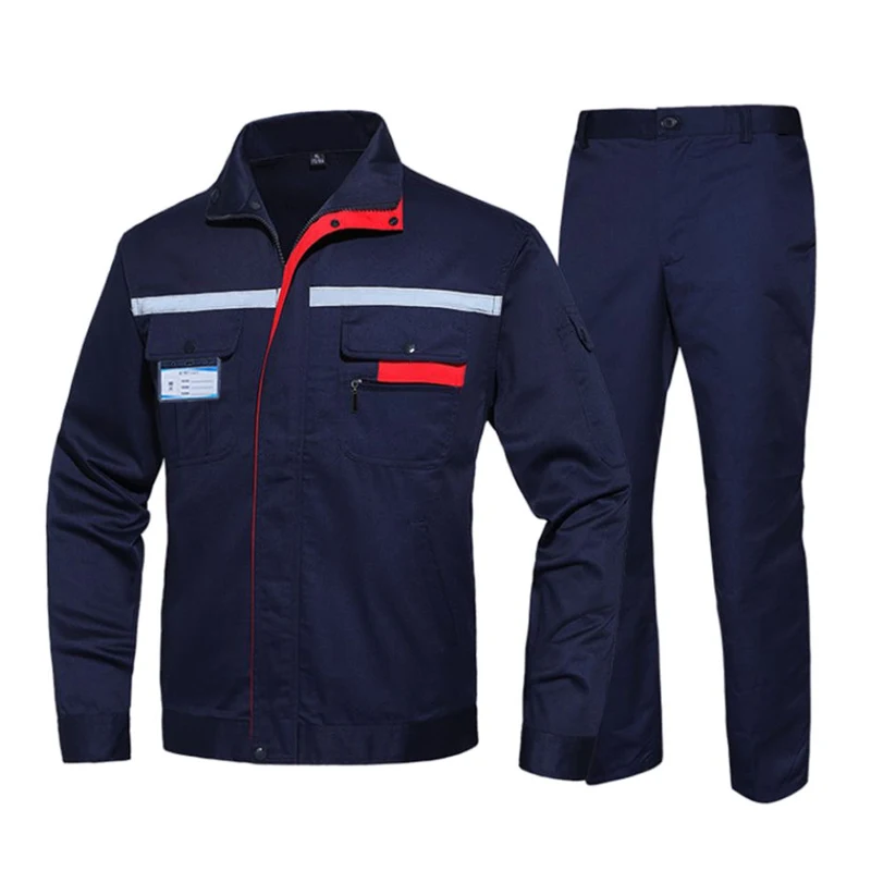 Welding Suit Reflective Multi Pockets Work Clothing Men Women Anti-Scalding Electric Factory Repairman Workshop Durable Uniforms