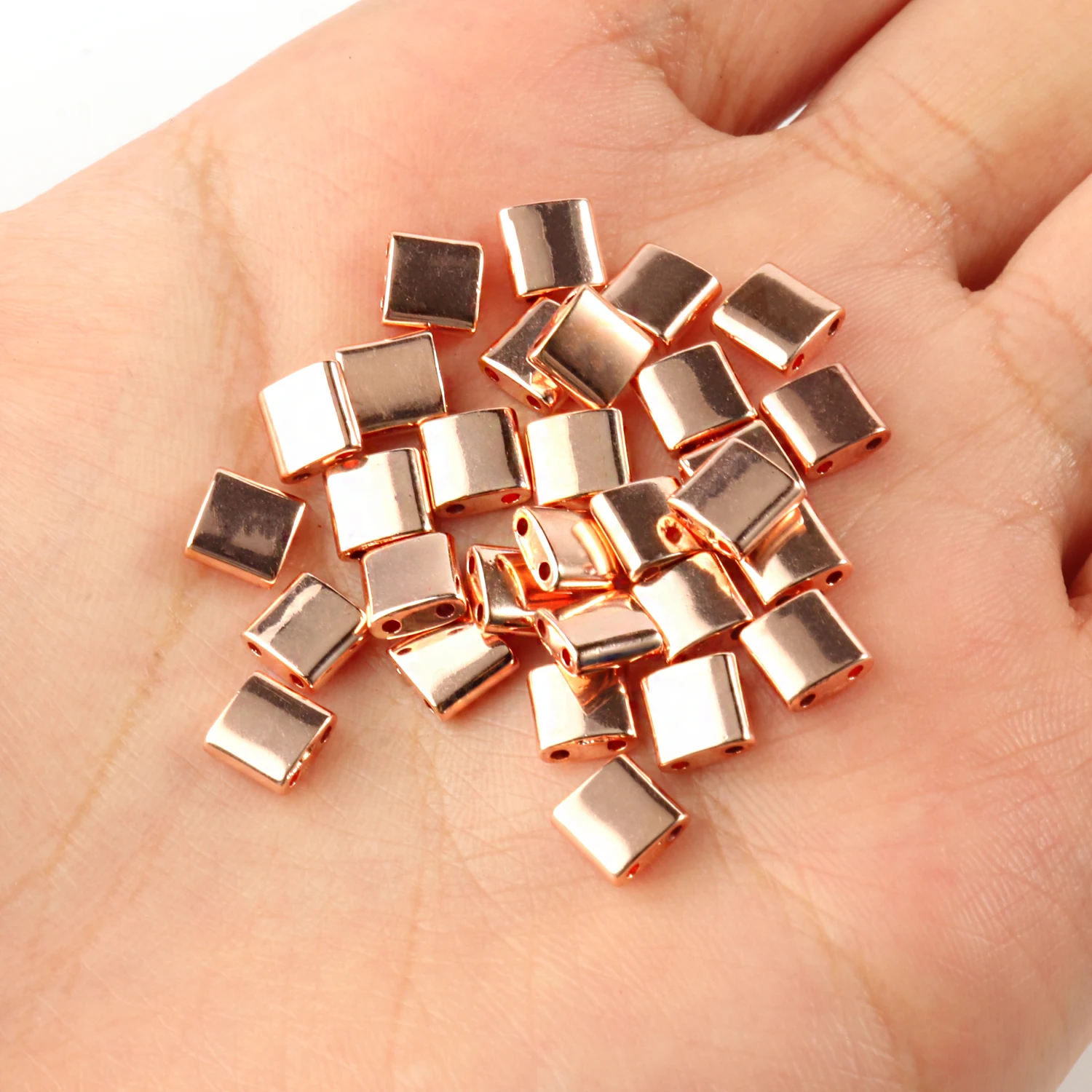 Wholesale Hematite Two Hole Beads Gold Silver Color Charms Geometric Pattern Flat Beads For Bohemia Necklace Wristband Making