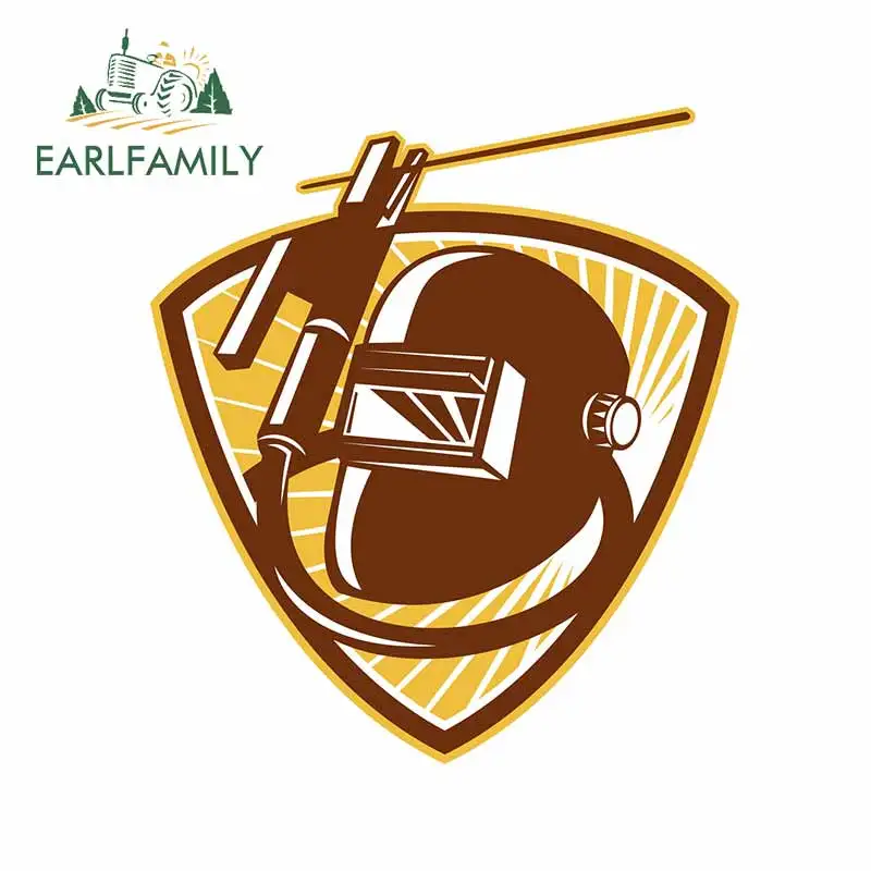 

EARLFAMILY, 13 см x 11,6 см, для сварщика, сварочные автомобильные наклейки, граффити, наклейка на ноутбук, окна, смешные наклейки, виниловый материал, украшение