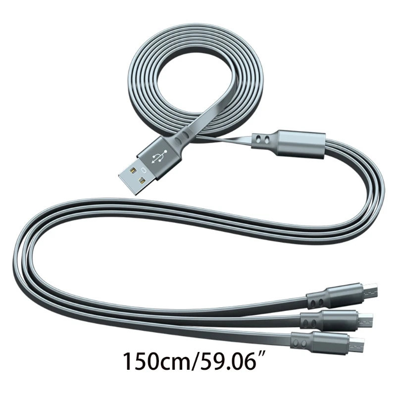 59inch Three in One Multi Charging Cable Micro USB Charging Cable Portable Power Banks for Andriod Cell Phone