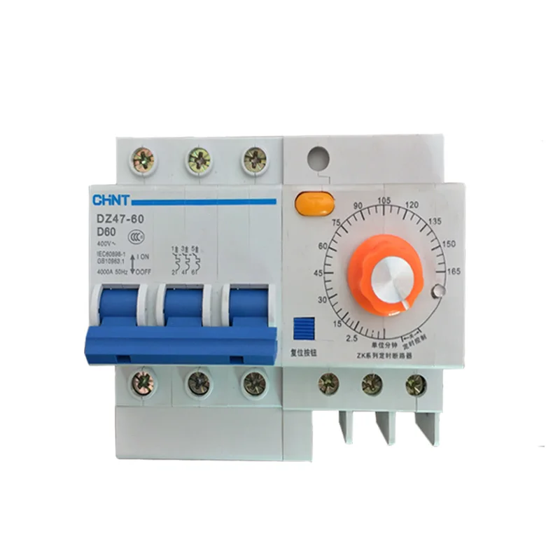 

3 phase 3 wire 380V circuit breaker with timer function 16A,32A,60A 0-20min,60min,120min,165min din type 380V timer switch