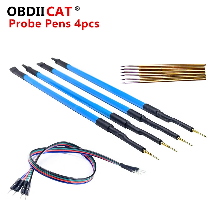 OBDIICAT 4pcs/set Probe Pens for LED BDM Frame For BDM frame pin 40pcs/set BDM Frame