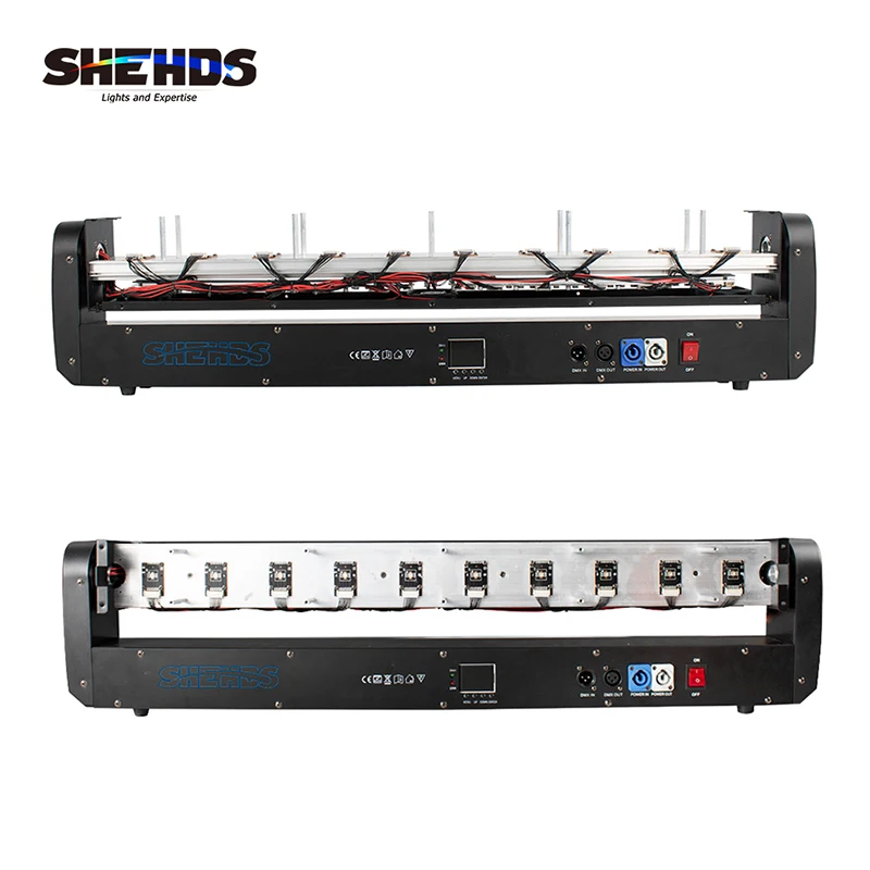 Imagem -03 - Shehds 10x40w Led Movendo a Cabeça Rgbw Feixe de Luz para Concerto Discoteca Mostrar Luz Palco Efeito Luz Profissional Forte Potência