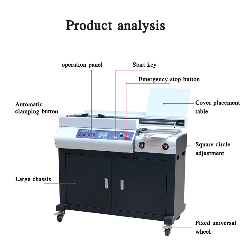 Hot melt glue binding machine automatic glue electric glue binding machine bidding document contract binding free punching