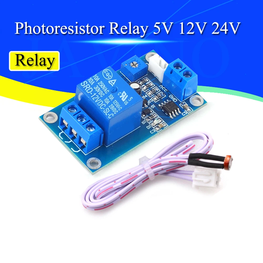 XH-M131 DC 5V / 12V Przełącznik sterowania światłem Fotorezystor Moduł przekaźnika Czujnik wykrywania 10A Jasność Automatyczny moduł sterujący
