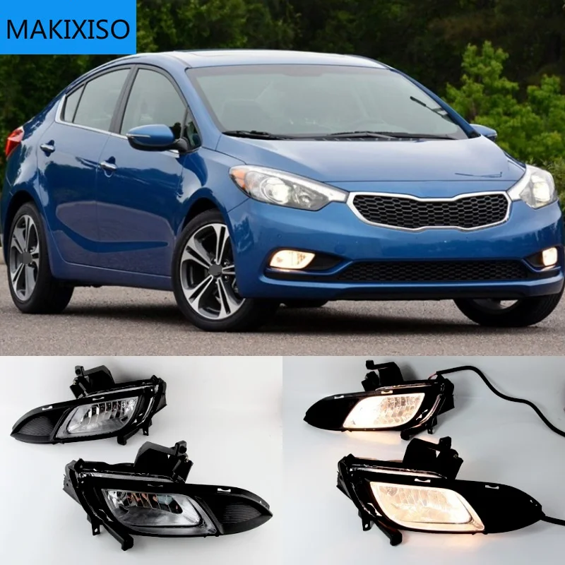 

Front Bumper Fog Light frame cover For KIA Forte 2014 2015 2016 Fog Lamp hood FogLight lid FogLamp shell cable