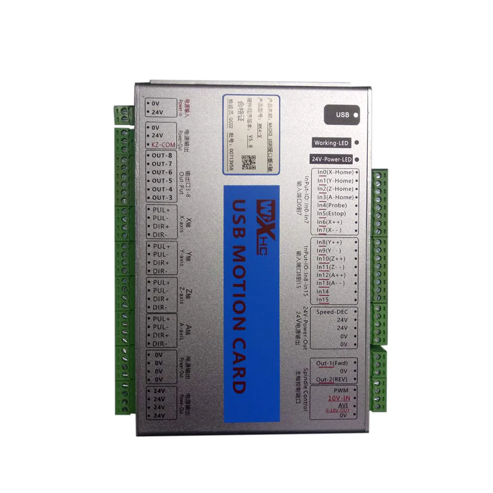 Imagem -05 - Cnc Cartão de Controle Eixos Eixos Eixos Xhc Mkx4 Mach3 Usb Cnc Cartão Controle Movimento 2000khz Suporta Sistema Windows Mach3 Mach4