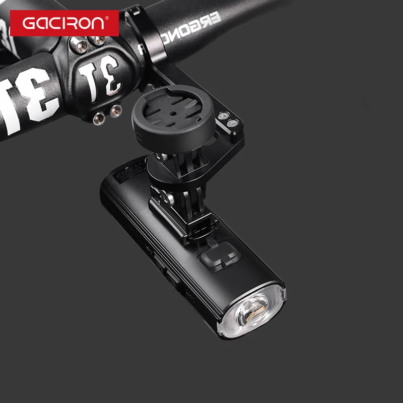 Gaciron Helmet Mounting Bicycle Light Set 600 lumen 2 in 1 USB Rechargeable Waterproof LED Front and Rear Bike Lights 2500 mAh