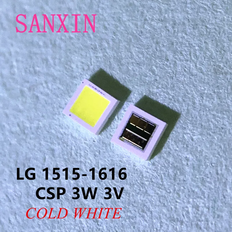 100pcs For LG Innotek LED LCD Backlight TV Application LED Backlight 3W 3V CSP 1515 1616 Cool white for TV Application