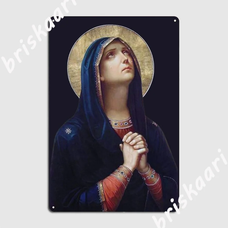 Our Lady Of Sorrows Virgin Mary Adolorata Metal Sign Wall Plaque Printing Club Home Home Tin Sign Poster