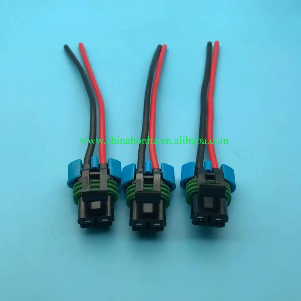 

10/20/50/100 pcs/lots 15300027 2 pin/ways sealed female connector wire harness automotive with15cm14AWG wire