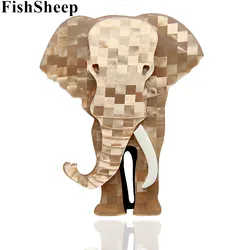 FishSheep Fashion Acrylic Large Elephant Brooch Lovely Animal Thailand Elephant Resin Brooches Pins Jewelry For Women Gifts