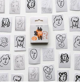 Different face decorative sticker(1pack)