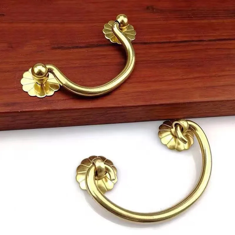 Classical Brass Handle Retro Smiley Pattern Drawer Medicine Cabinet Desk Cabinet Door Knob Funiture Handles