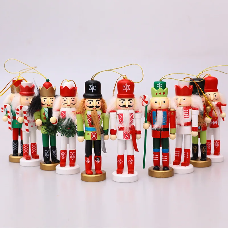 

Home Decoration Accessories New Christmas Walnut Clip Puppet Soldiers Put On A Small Set Wood Crafts Decorations For Home 2022