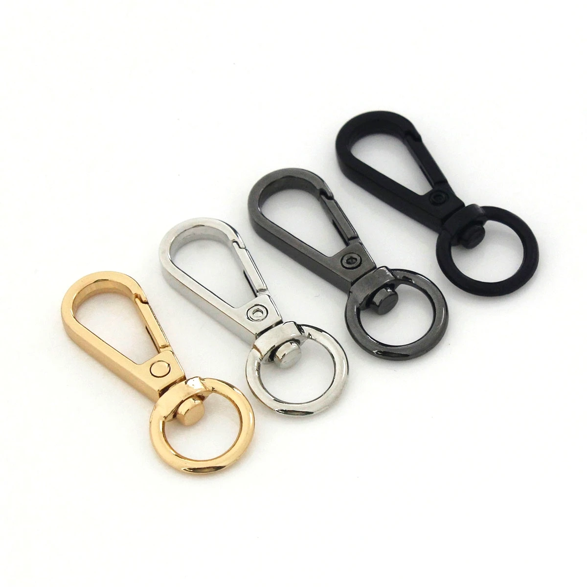 1pcs Metal Swivel O-ring Eye Snap Hook Trigger Clasps Clips for DIY Leather Craft Bag Strap Belt Webbing Keychain 42mm