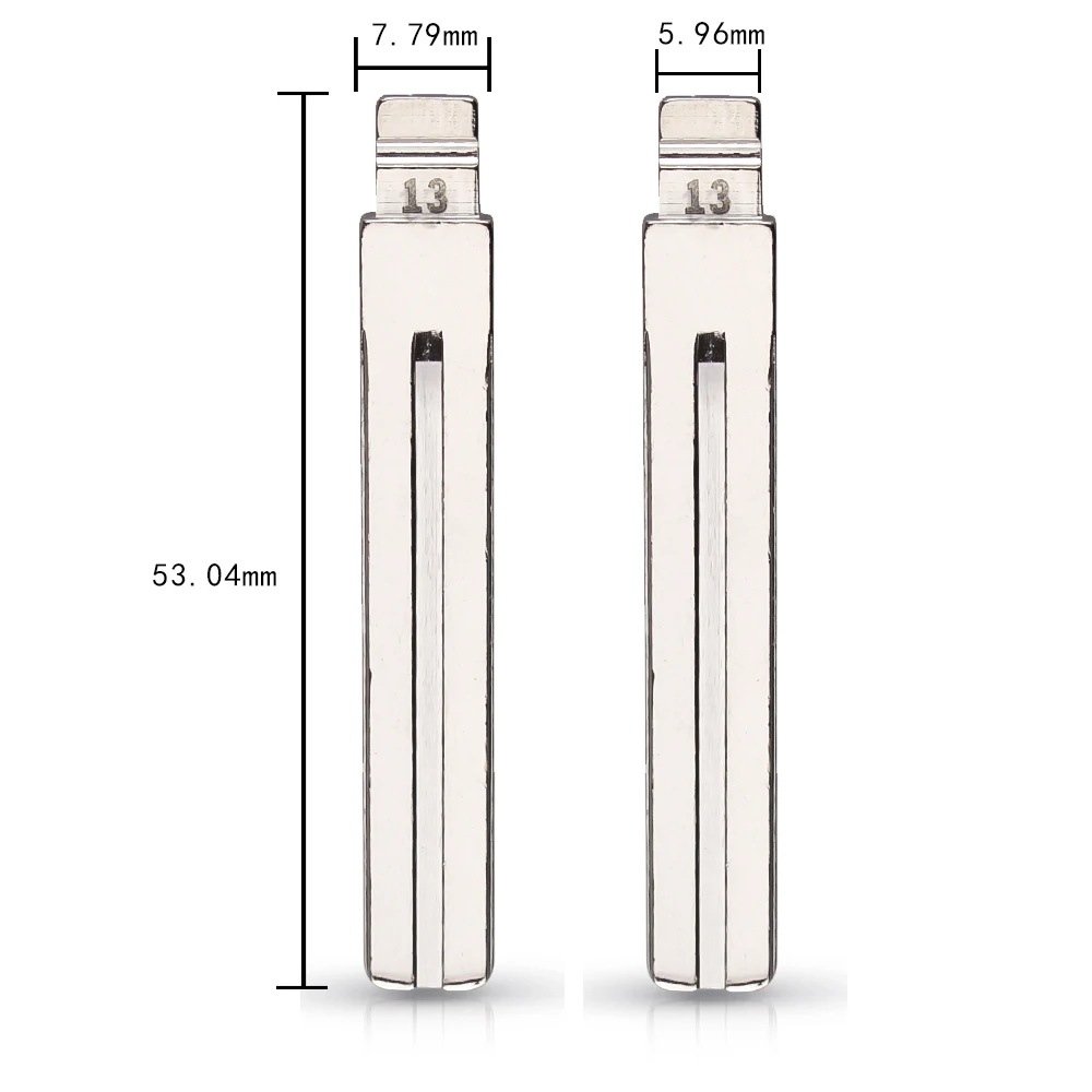 KEYYOU-llave remota tipo hoja KD de Metal sin cortar, para Hyundai IX35, Toyota Crown, 10 unids/lote
