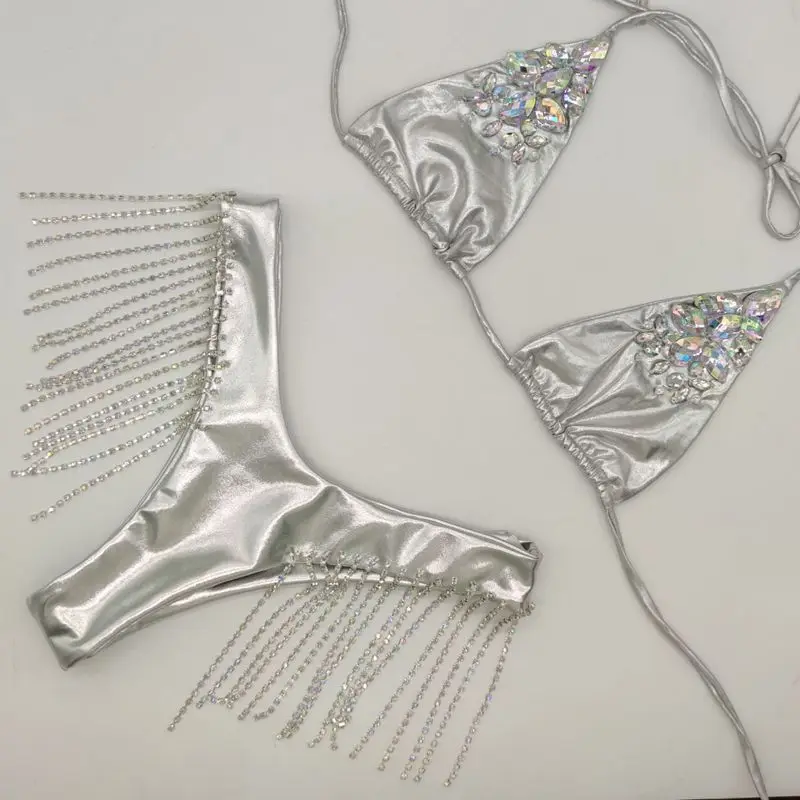 2020rhinestone bikini diamentowe stroje kąpielowe bikini kryształowy strój kąpielowy diamentowy strój kąpielowy kryształowe bikini