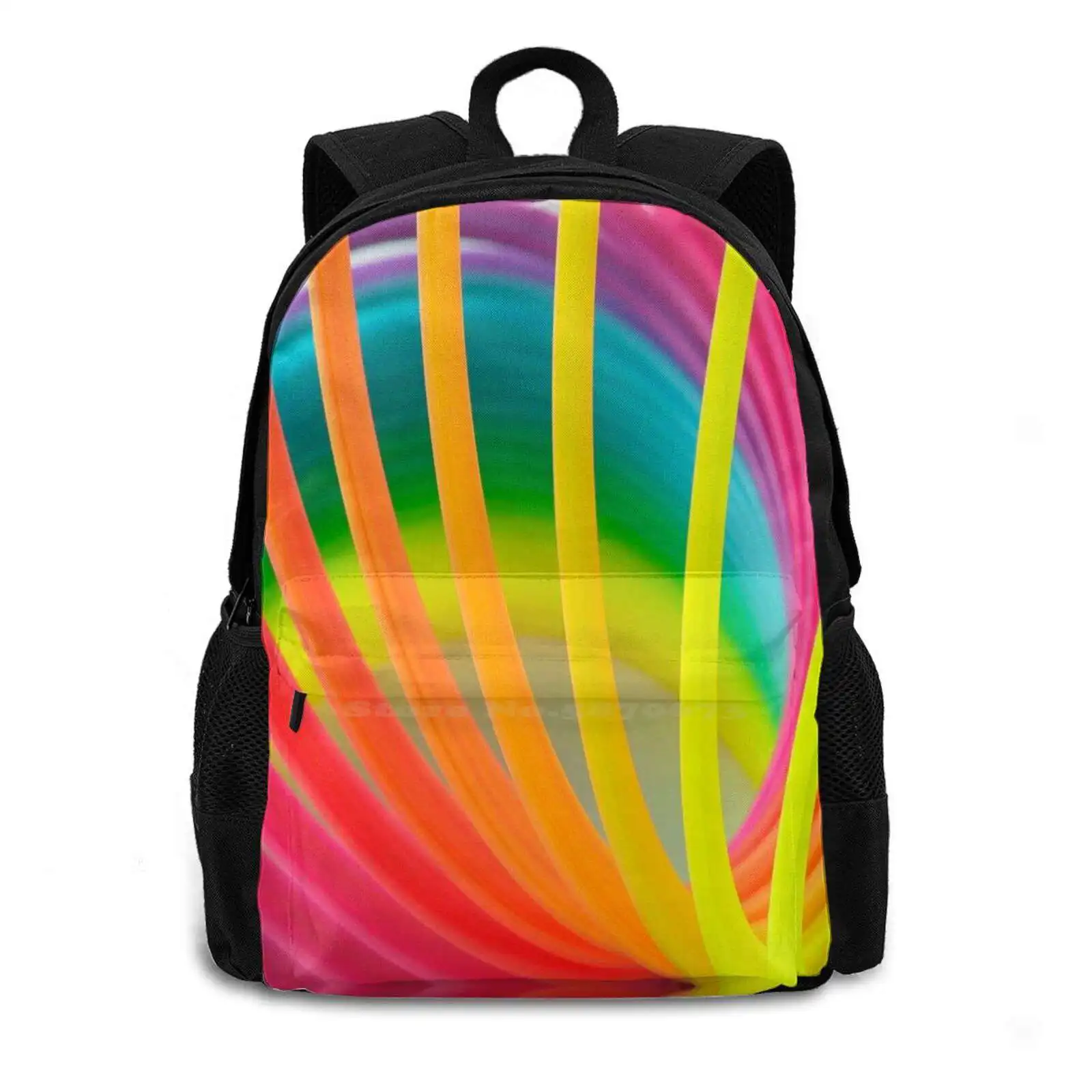 Crazy Spring Colors Fashion Travel Laptop School Backpack Bag Spring Summer Colors Crazy Crazy Colors Abstract Cool Fashion