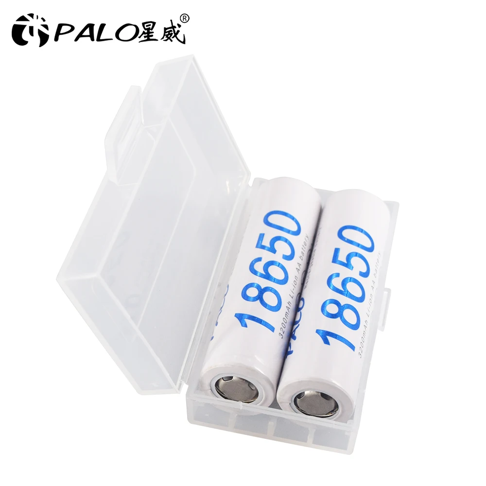 PALO 18650 Li ion Battery 3.7 v 3200mah 18650 Lithium Rechargeable Battery For Headlamp/Flashlight/Power Bank etc