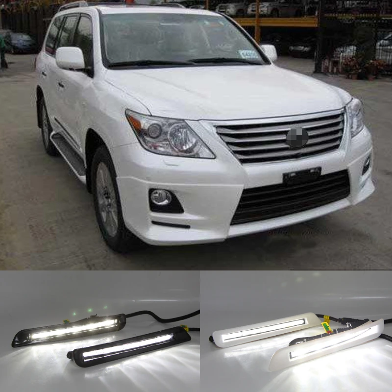 2Pcs LED DRL Daytime Running Light For 2011 year Lexus LX570 day Driving Lights daily running light Car accessories