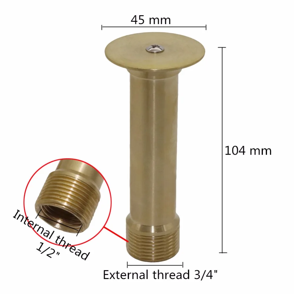 1pcs Internal thread 1/2''external thread 3/4''Copper Mushroom Hemisphere Nozzle Fountain Sprinklers for garden water irrigation