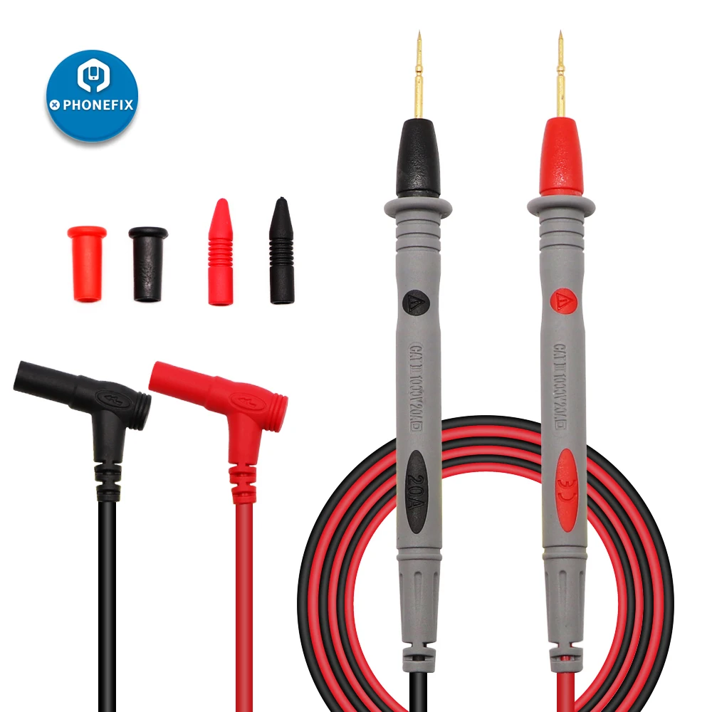 1000V 20A/10A Superfine Needle Tip Probe Wire Multimeter Pen Alligator Clips Clamp Cable Digital Multimeter Cable