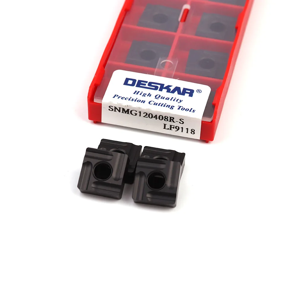 DESKAR SNMG120408 R-S L-S TM LF9118 DESKAR Kualitas Tinggi Mengubah Alat Pisau Karbida CNC Bubut Cutting Blade untuk Bagian Baja