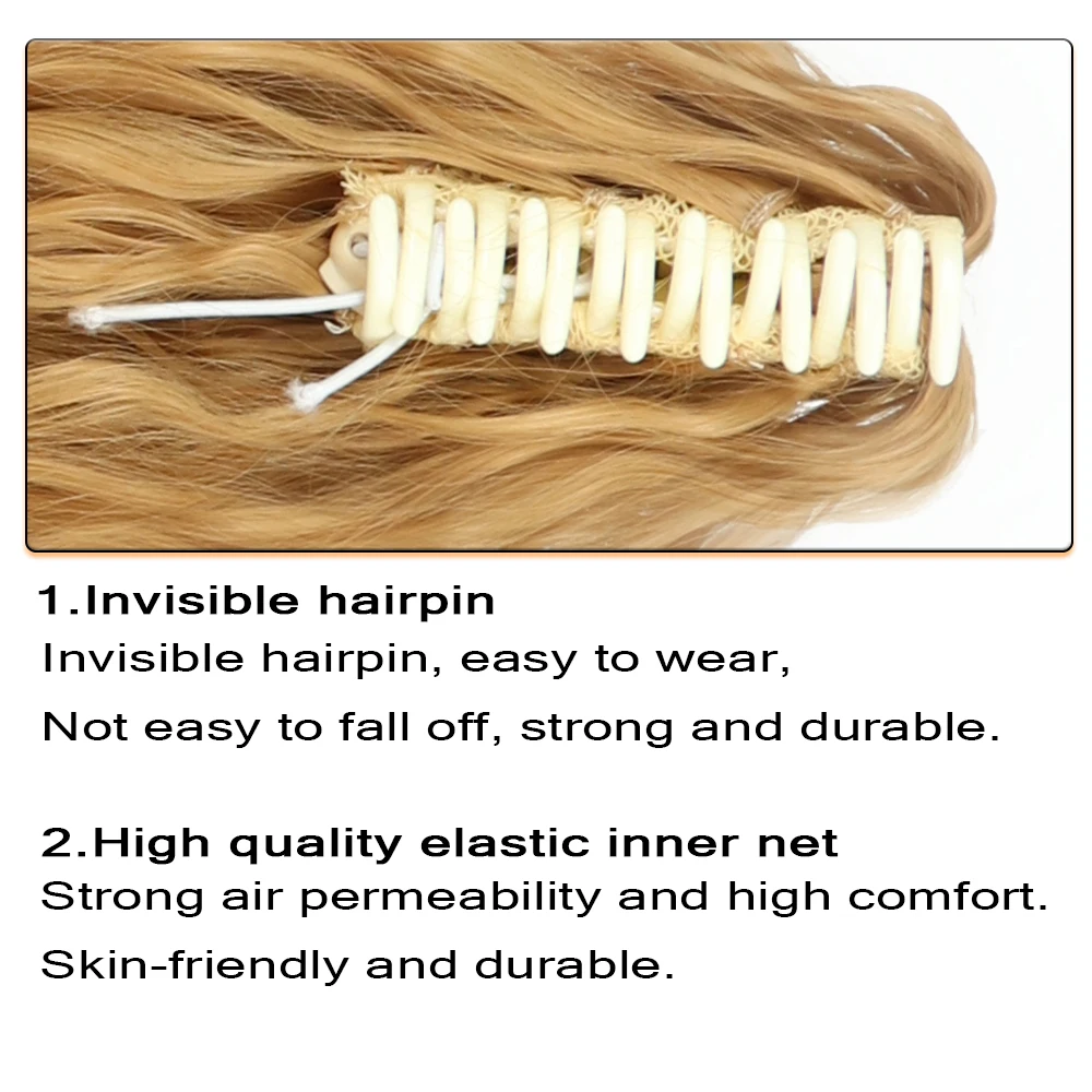 AZQUEEN Synthetic Long  Thick Wave Pony Fiber Claw Clip Wavy Ponytail Extensions Clip In Hair Extensions For Women