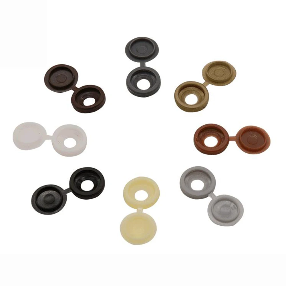 Nuts Cover For Wall Furniture Plastic Screw Cap Decorative  Bolts 100pcs Fold Snap Protective Cap Button Hardware Screw Cover