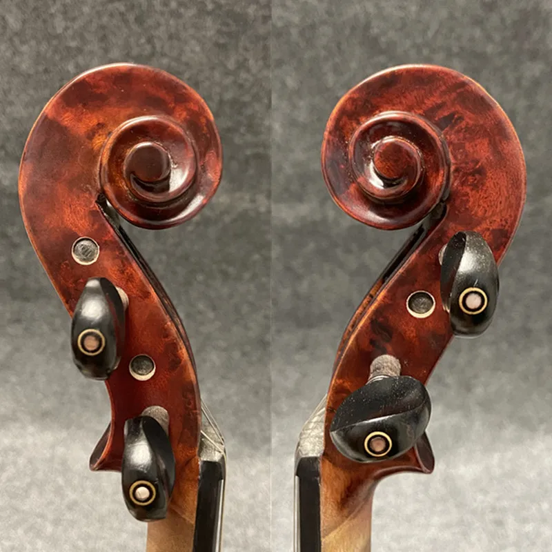 SONG master Strad style 4/4 3/4 1/2 violino Un pezzo Fiamma occhio di uccello legno d'acero Schiena e collo suono chiaro e melodioso