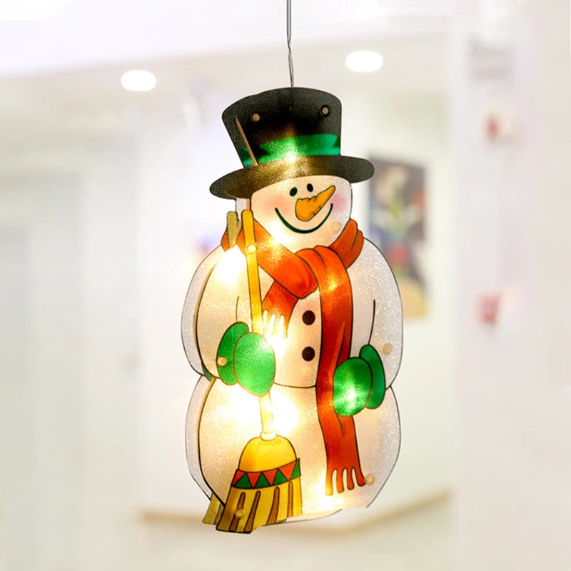 2022Led Christmas Window Hanging Lamp Creative Festival Christmas Decoration Color Lamp Window Suction Cup Lamp