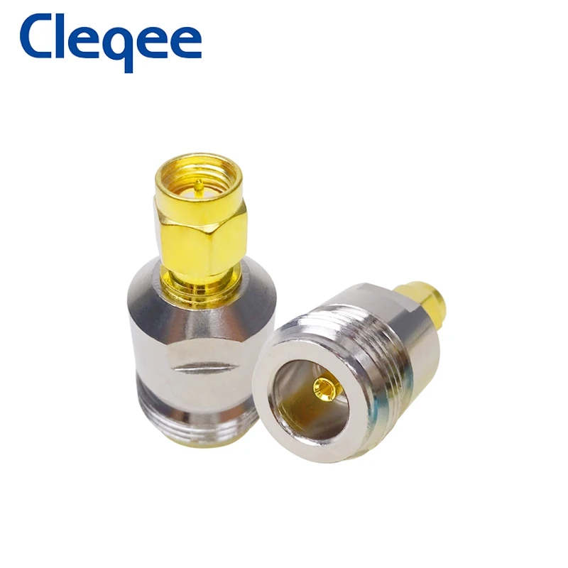 Cleqee 1 قطعة SMA ذكر إلى N شاحن أنثي RF موصل اختبار محول
