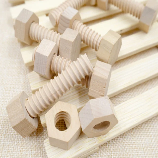 Screw Nut Puzzle Assembling Wooden Toys Children's Baby Early Education Hands-OnToys Kindergarten Early Education Supplies