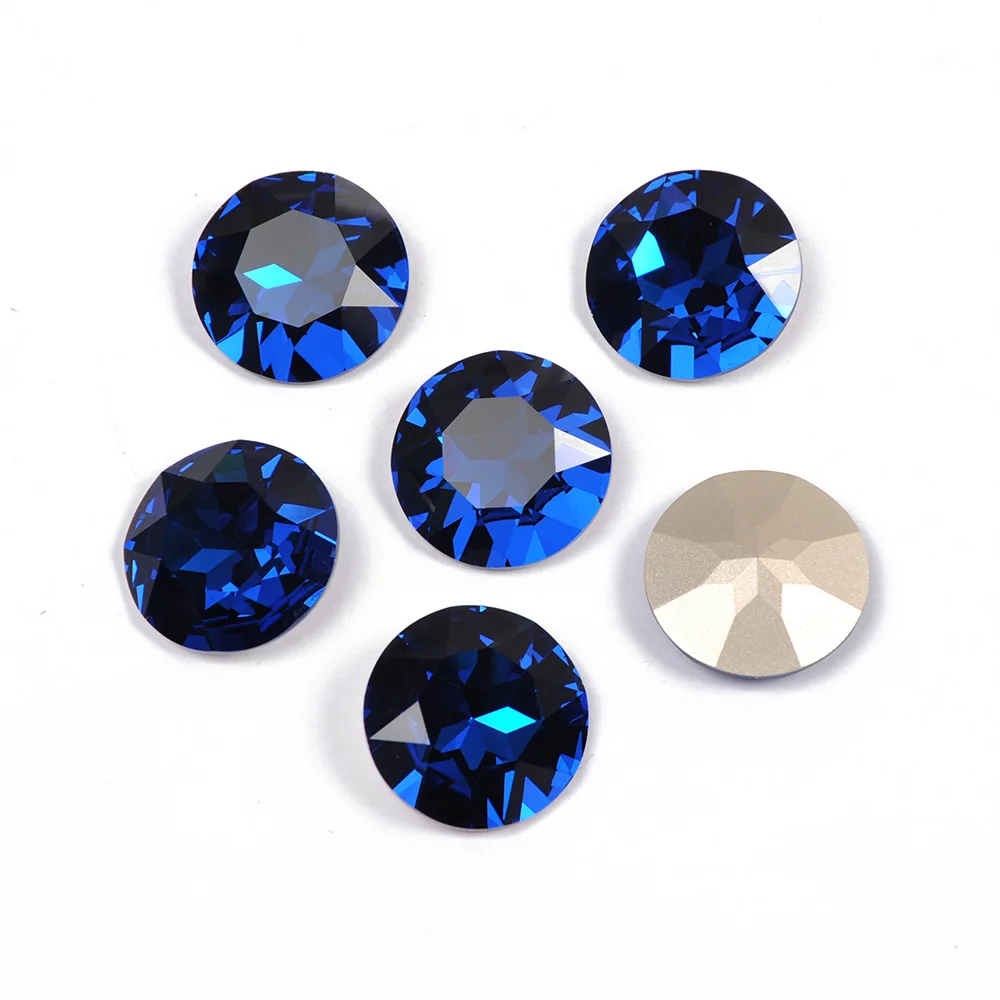 YANRUO 1201 Runde 27mm Genähte Steine Glaskristalle Große Strasssteine Rivoli Pointback DIY Diamantsteine für Schmuck und Kleidung – Detail 15