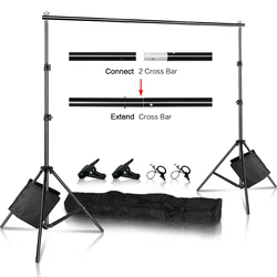 SH Fotografie Achtergrond Achtergrond Stand Ondersteuning Foto Canvas Frame Systeem Kit Met Draagtas Voor Mousseline Foto Video Studio