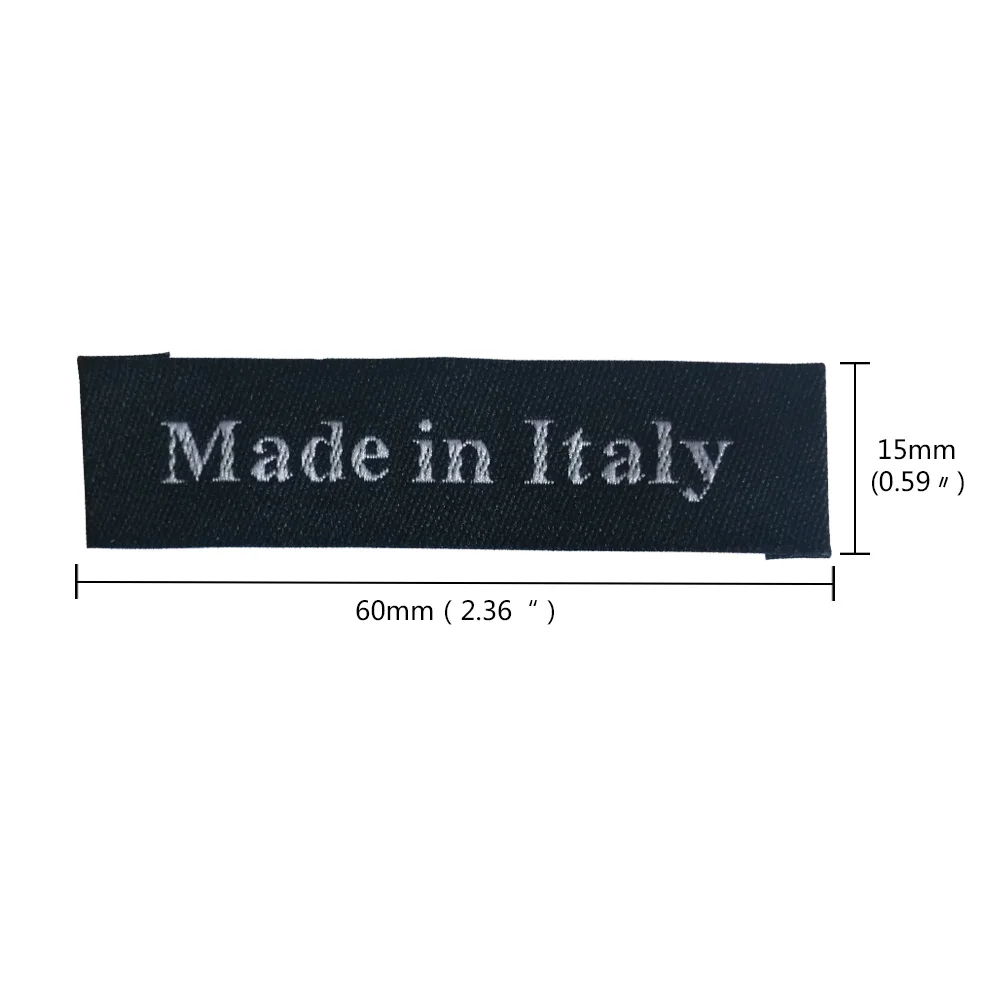 Made In Italy Clothing Labels For Garment Handmade Zakka Tag Italy Woven Label Custom Sewing Tags For Hand Work Accessories