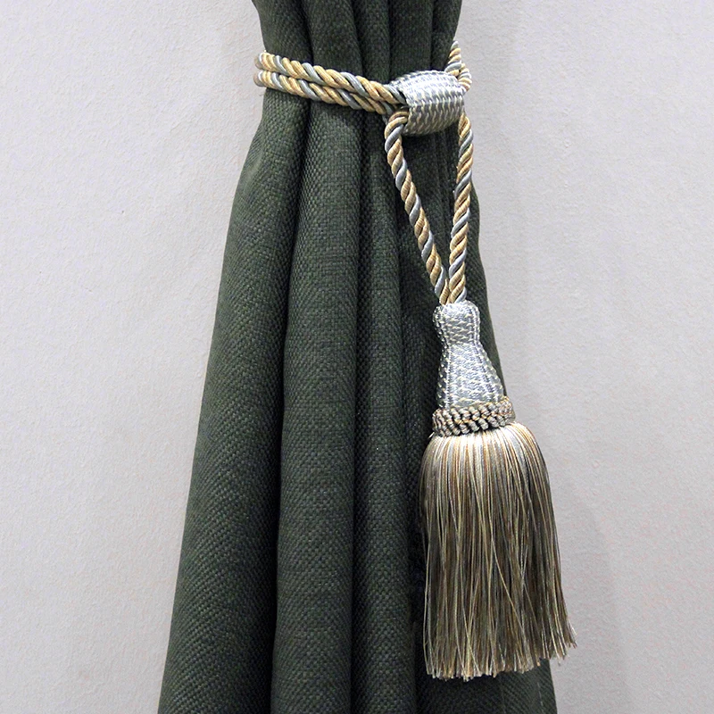 1Pc Tassel Curtain Tieback Home Decoration Gold Curtain Holder Hold Back Hanging Ball Tassels for Living room Accessories