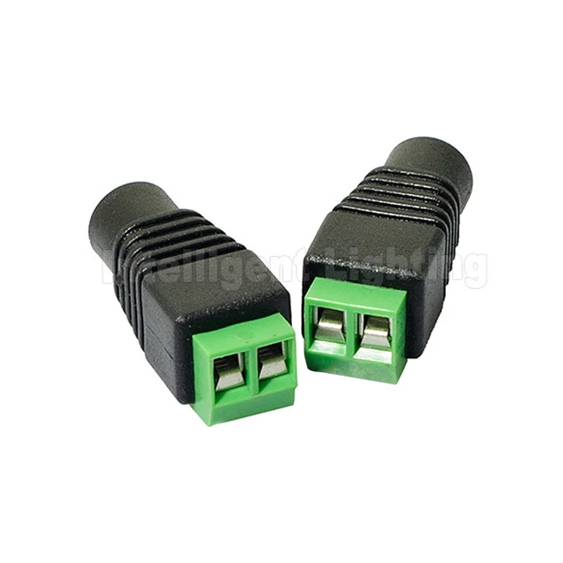 Power Jack Adapter Plug 5.5x2.1mm Female Male DC Connector for Led Strip 3014 3528 5050 5630 5730 Single Color light CCTV Camera