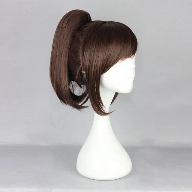 Anime Attack on Titan Sasha Blouse Short Ponytail Wig Cosplay Costume Women Heat Resistant Hair Cosplay Wigs + Wig Cap