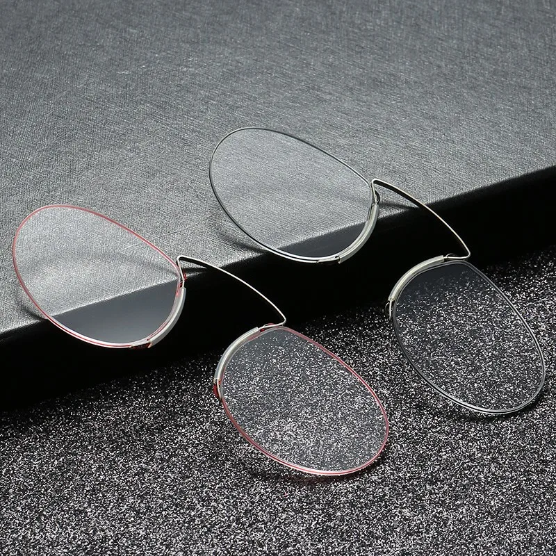 

Urtral Light and Slim Unisex Portable Rimless Nose Clip Reading Glasses