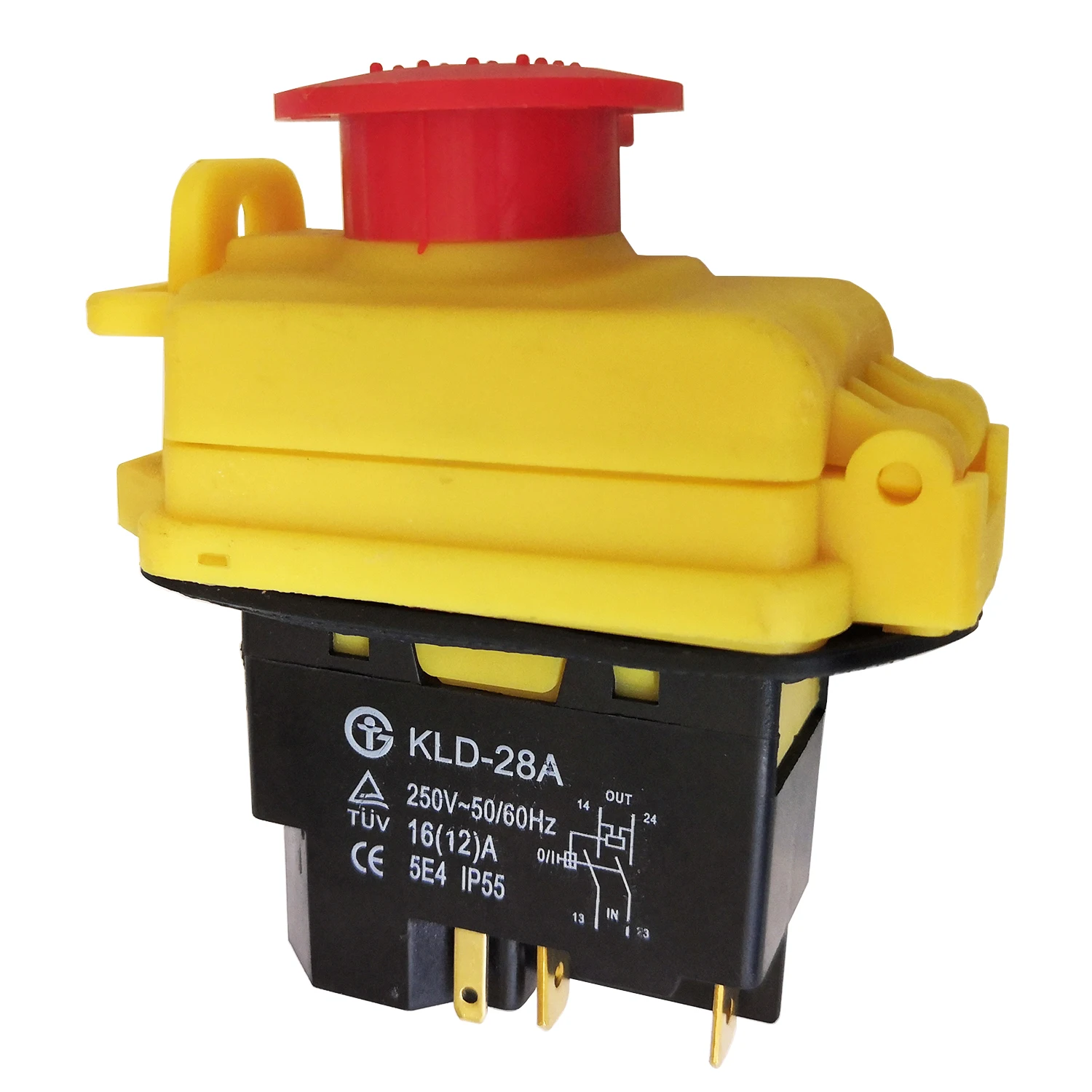 KLD-28 KLD-28A 4Pin 5Pins 250V wodoodporne elektromagnetyczne przełączniki przyciskowe elektryczny przełącznik przyciskowy bezpieczeństwa do krajalnicy