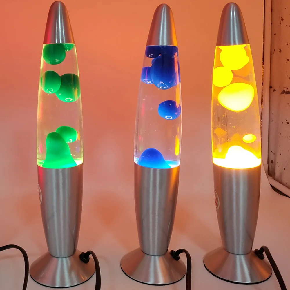 AC110V Volcano Lava Night Light Jellyfish LED Lamp Aluminum Alloy Home Livingroom Bedroom Decorative Lights Kid Bedside Lamp