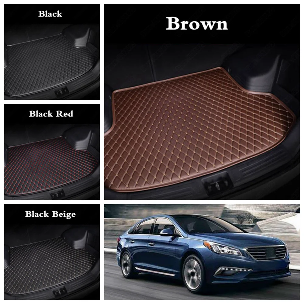 Car Boot Liners for Hyundai Tucson Kona Azera Elantra Sonata Equus Genesis Santa Fe IX25 I30 IX35 I40 Car Cargo Liner Floor Mats