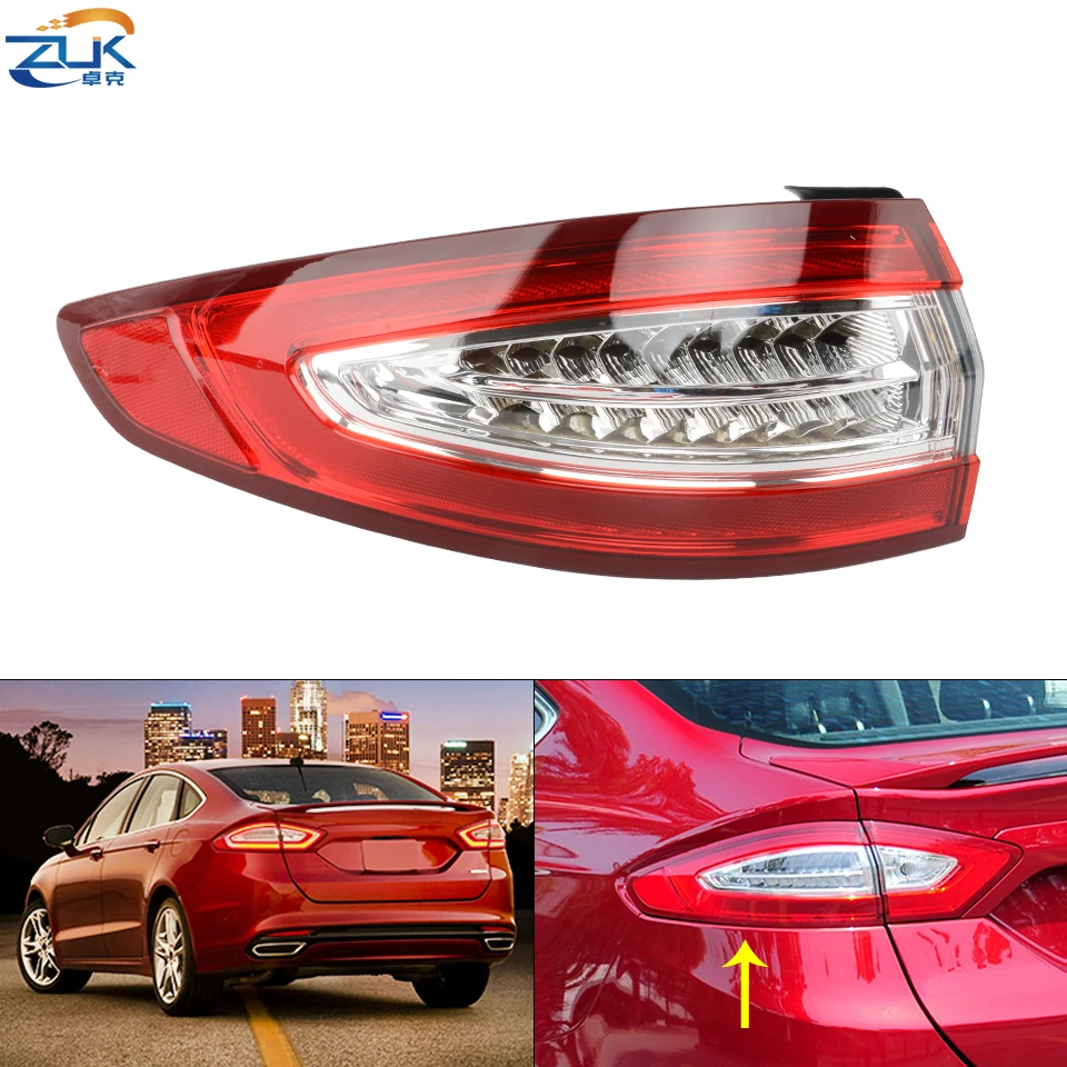 Car Accessories LED Rear Bumper Outer Tail Light Brake Stop Lamp Taillight Taillamp Assembly For Mondeo Fusion MK5 2014-2018