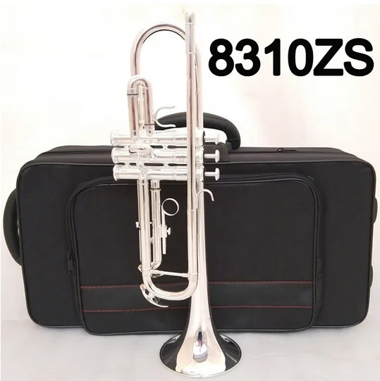 

Music Fancier Club Bb Trumpet 8310ZS Silver Plated Music Instruments Profesional Trumpets Student Included Case Mouthpiece