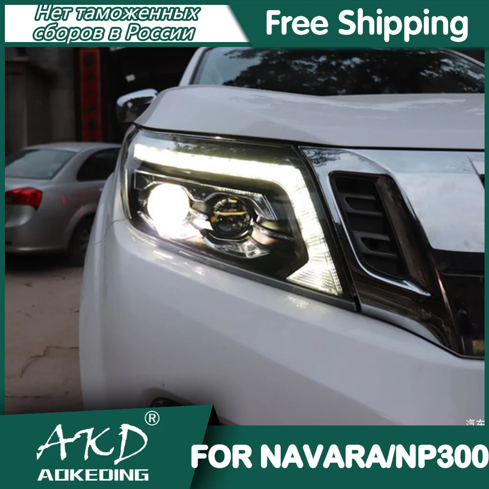 

For Nissan Navara Headlights 2015-2020 DRL Day Run Light LED Bi Xenon Bulb Fog Light Car Accessory Nissan NP300 Head Lamp