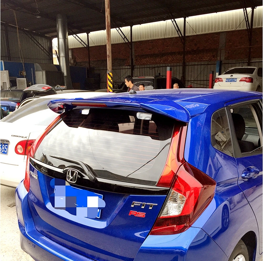 ABS Plastic Unpainted Primer Color Rear Boot Trunk Wing Spoiler Car Accessories For Honda Fit Jazz 2014 2015 2016 2017