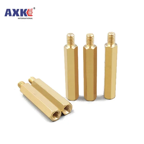 Imagen 2 del producto [M2 M2.5 M3 M4 M5 M6] Tornillos espaciadores hexagonales de latón Pilar roscado PCB Computadora PC Placa base Espaciador de separación